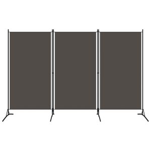vidaXL Paravento a 3 Pannelli Antracite 260x180 cm