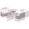 vidaXL Set Divano da Giardino con cuscino 9 pcs Nero polyrattan