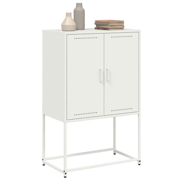 vidaXL Credenza Bianca 68,5x38,5x107 cm in Acciaio