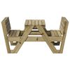 vidaXL Tavolo da Picnic per Bambini 88x122x58 cm Legno Impregnato Pino