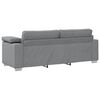 vidaXL Divano 3 pcs Grigio chiaro 219 x 80 x 82 cm Tessuto misto lino