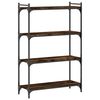 vidaXL Libreria a 4 Ripiani Rovere Fumo 80x30x120 cm Legno Multistrato
