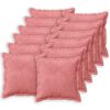 vidaXL Federa 12 pcs HOUTEN Rosa 40 x 40 cm Velluto