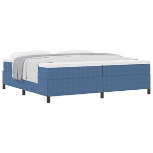 vidaXL Letto a molle Blu 200 x 200 cm Tessuto in Cords