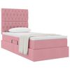 vidaXL Letto con contenitore e materasso Rosa 90 x 190 cm Velluto