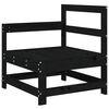 vidaXL Set Salotto da Giardino 3 pz Nero in Legno Massello di Pino