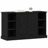 vidaXL Credenza Rovere Nero 100 x 35,5 x 60 cm Legno multistrato