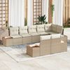 vidaXL Set Divano da Giardino con cuscino 8 pcs Beige Poly Rattan