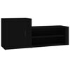 vidaXL Scarpiera Nera 130x35x54 cm in Legno Multistrato