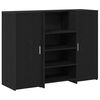vidaXL Banco Reception Rovere Nero 135x50x103,5 cm Legno Multistrato