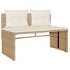 vidaXL Set Divano da Giardino 4 pz con Cuscini Beige in Polyrattan