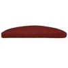 vidaXL Tappetini per scale autoadesivi 20 pz 56x17x3 cm Bordeaux Rosso Semicircolari