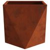 vidaXL Fioriera 2 pcs Ruggine 40 x 40 x 40 cm
