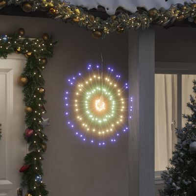 vidaXL Illuminazioni di Natale Galassia 140 LED 2pz Multicolore 17 cm