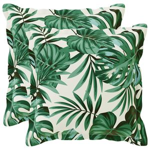vidaXL Federa 2 pz HOUTEN Motivo a Foglie 30 x 30 cm Poliestere