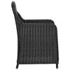 vidaXL Set Salotto da Giardino 9 pz in Polyrattan Nero