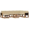 vidaXL Set di divani da esterno 9 pz Naturale e Beige