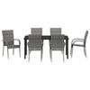 vidaXL Set da Pranzo per Giardino 7 pcs Grigio