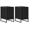 vidaXL Comodino 2 pz Rovere Nero 39,5 x 30 x 50 cm