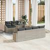 vidaXL Set Divano da Giardino 8 pcs Grigio chiaro polyrattan