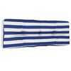 vidaXL Cuscino per Pallet Strisce Bianche e Blu 120x40x12cm Tessuto