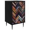 vidaXL Armadio da Notte OMMEN Rovere Nero 36 x 33 x 61 cm