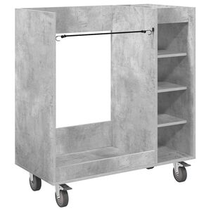 vidaXL Armadio per Golf con ruota Grigio cemento 90 x 45 x 98 cm