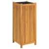 vidaXL Fioriera Giardino con Rivestimento 42x42x100 cm Massello Acacia
