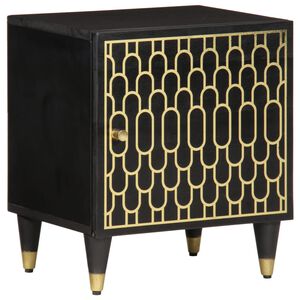 vidaXL Comodino 40x33x46 cm in Legno Massello di Mango