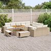 vidaXL Set Divano da Giardino con cuscino 13 pcs Beige polyrattan