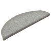 vidaXL Tappetini per scale 30 pz 56x17x3 cm Grigio chiaro Semicircolari
