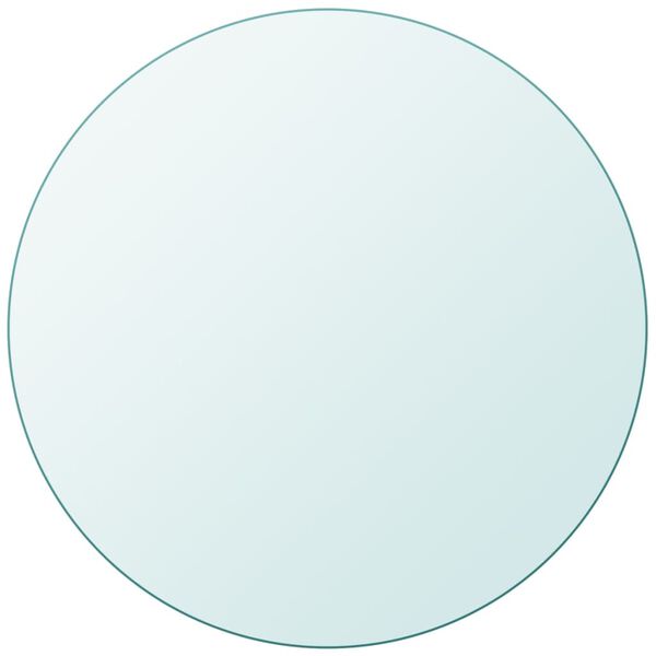 vidaXL Piano Tavolo Rotondo in Vetro Temperato 600 mm