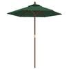 vidaXL Ombrellone da Giardino con Palo in Legno Verde 196x231 cm