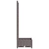 vidaXL Fioriera da Giardino con Graticcio Marrone 40x40x121,5 cm in PP
