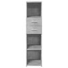 vidaXL Credenza Grigio Cemento 30x42,5x124 cm in Legno Multistrato