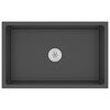 vidaXL Lavello da Cucina Artigianale Nero in Acciaio Inox