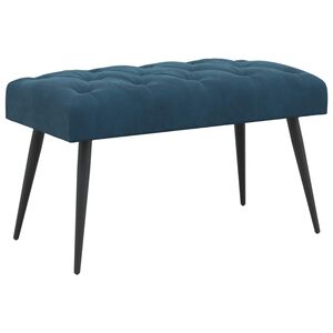 vidaXL Panchina con bottoni imbottiti Blu 80 x 40 x 46 cm Velluto