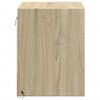 vidaXL Comodino a Parete con luci LED Rovere Sonoma