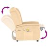 vidaXL Poltrona Massaggiante Reclinabile a 2 Posti Crema Microfibra