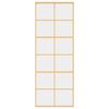 vidaXL Porta Scorrevole Dorata 76x205 Vetro Trasparente ESG Alluminio