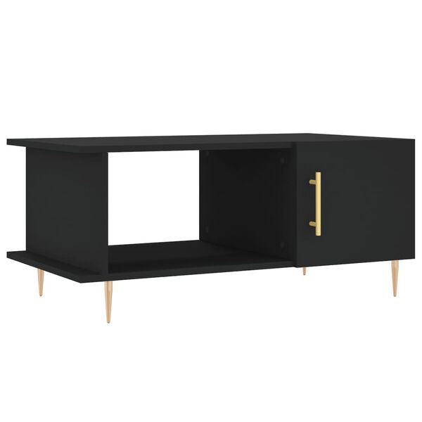 vidaXL Tavolino da Salotto Nero 90x50x40 cm in Legno Multistrato