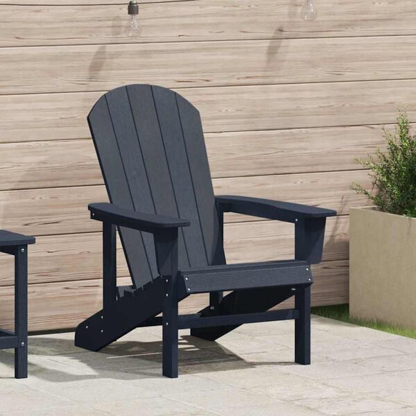 vidaXL Sedia Adirondack Blu navy 82 x 74 x 92 cm HDPE