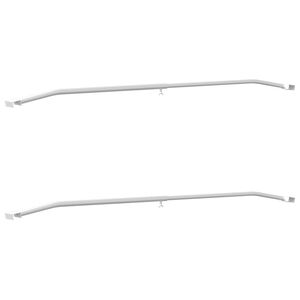 vidaXL Supporto per teloni per rimorchi 2 Argento 102-155 cm Alluminio