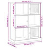 vidaXL Libreria VIGO 90x35x114,5 cm in Legno Massello di Pino Bianco