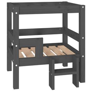 vidaXL Cuccia per Cani Grigio 55,5x53,5x60cm in Legno Massello di Pino