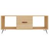 vidaXL Tavolino da Salotto Rovere Sonoma 102x50x40cm Legno Multistrato