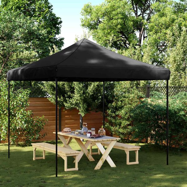 vidaXL Tenda da Festa Pieghevole Pop-Up Nero 292x292x315 cm