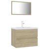 vidaXL Set Mobili da Bagno Rovere Sonoma in Legno Multistrato