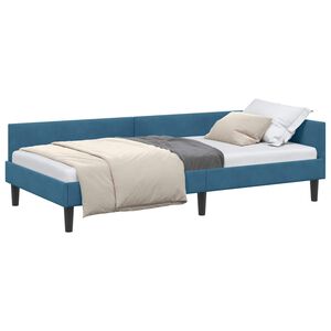 vidaXL Cornice del letto ad angolo Blu 80 x 200 cm Velluto