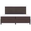 vidaXL Letto a molle con materasso Marrone Scuro 200 x 200 cm Tessuto